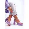 Dámske semišové Sandále na platforme fialove verda / ZY222 PURPLE (Veľkosť 36)