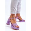 Dámske semišové Sandále na platforme fialove verda / ZY222 PURPLE (Veľkosť 36)