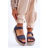 Dámske pohodlné Sandále na platforme big star ll274869 námořnická modré / LL274869 GRANAT (Veľkosť 37)