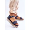 Dámske pohodlné Sandále na platforme big star ll274869 námořnická modré / LL274869 GRANAT (Veľkosť 37)