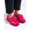Ružové dámske mokasíny na nízkej podrážke Goodin kod CCC -1- GD-XR-335FU (Veľkosť 37)