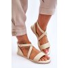 Kožené kotníkové Sandále big star ll274a161 béžové / LL274A161 BEŻ (Veľkosť 36)
