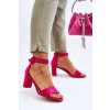 Dámské Sandály Na Podpatku semiš Fuchsie Lexi (Veľkosť 38)