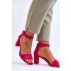 Dámské Sandály Na Podpatku semiš Fuchsie Lexi (Veľkosť 38)