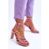 Módní sandály na podpatku Růžové Tessoro
