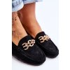 Dámske semišové mokasíny čierne sorento / JU053 BLACK (Veľkosť 36)