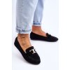 Klasické slip on mokasíny čierne carly / GO-105 BLACK (Veľkosť 36)