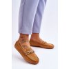Klasické semišové mokasíny so zdobením camel amera / N22-866 CAMEL (Veľkosť 36)