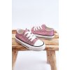 Detské tenisky šnurované špinave růžová wella / 876-D/F PINK (Veľkosť 23)