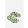 Dětské pěnové papuče Crocs zelené Cloudy