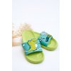 Detské šľapky  zelené kód obuvi SB8245 GREEN
