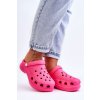 Ružové dámske šľapky z peny na rovnej podrážke s kódovým označením BL22-62 FUSHIA