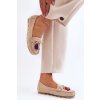 Semišové mokasíny s mašľou a strapcami béžove dorine / GS37 BEIGE (Veľkosť 36)