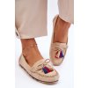 Semišové mokasíny s mašľou a strapcami béžove dorine / GS37 BEIGE (Veľkosť 36)