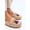 Semišové mokasíny s mašľou a strapcami béžove dorine / GS37 BEIGE (Veľkosť 36)