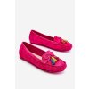Semišové mokasíny s mašľou a strapcami fuchsie dorine / GS37 FUCHSIA (Veľkosť 36)
