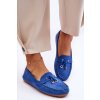 Klasické semišové mokasíny modre good time / ZA28P DENIM BLUE (Veľkosť 36)