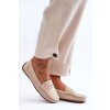 Dámske semišové mokasiny bežové lenvie / FT245 BEIGE (Veľkosť 36)