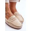 Dámske semišové mokasiny bežové lenvie / FT245 BEIGE (Veľkosť 36)