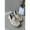 Dámske semišové mokasiny bežové lenvie / FT245 BEIGE (Veľkosť 36)