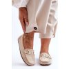 Dámske módní semišové mokasíny bežové rabell / DF711 BEIGE (Veľkosť 36)