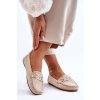 Dámske módní semišové mokasíny bežové rabell / DF711 BEIGE (Veľkosť 36)