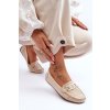 Dámske módní semišové mokasíny bežové rabell / DF711 BEIGE (Veľkosť 36)