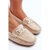 Dámske módní semišové mokasíny bežové rabell / DF711 BEIGE (Veľkosť 36)