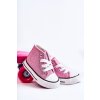 Detské ružové vysoké tenisky catrina / 877-D PINK (Veľkosť 18)