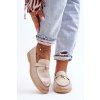 Dámske klasické mokasíny bežové cortez / E722 BEIGE (Veľkosť 36)