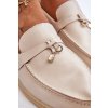 Dámske klasické mokasíny bežové cortez / E722 BEIGE (Veľkosť 36)