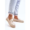 Dámske klasické mokasíny bežové cortez / E722 BEIGE (Veľkosť 36)