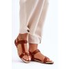 Dámske sandále  hnedé kód obuvi A533-2 CAMEL