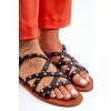 Dámské Sandály S Ozdobami Černá Alemona (Veľkosť 37)
