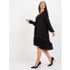 Dámske čierne šaty s volánom kód produktu D73761M30361A (Farba Čierna, Veľkosť S)