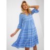 Dámske modre šaty letne kód produktu D73771M30214F (Farba Modrá, Veľkosť S)