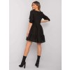 Dámske čierne šaty s volánom kód produktu EM-SK-004.06