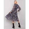 Dámske granatovo-modre šaty s podtlačeným vzorom kód produktu EM-SK-2910-1.36