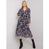 Dámske granatovo-modre šaty s podtlačeným vzorom kód produktu EM-SK-2910-1.36