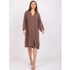 Dámske hnede šaty na bežný deň kód produktu EM-SK-604.10P