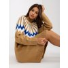 Dámske hnede camel šaty pletene dizajnove kód produktu LC-SK-0098.37X