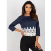 Dámska blúzka s čipkou granatovo-modrá LK-BZ-506428.90