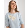Dámska blúzka s čipkou svetlo-modrá LK-BZ-506609.77