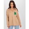 Dámska blúzka over size hnedá camel LK-BZ-509270.43