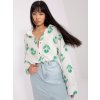 Dámske Košeľa farba Bielo-zelená kód LK-KS-509349.04