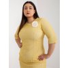 Dámske tmavo-žlte šaty plus size kód produktu LK-SK-506721.69