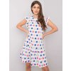 Dámske bielo-svetlomodre šaty s podtlačeným vzorom kód produktu LK-SK-506950.02P