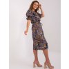 Dámske grafitovo-sive šaty s podtlačeným vzorom kód produktu LK-SK-507468.75P