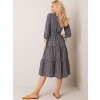 Dámske sivo-čierne šaty s volánom kód produktu LK-SK-508005.07P