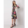 Dámske čierno-červene šaty s podtlačeným vzorom kód produktu LK-SK-508125.43P